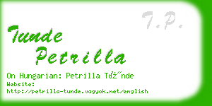 tunde petrilla business card